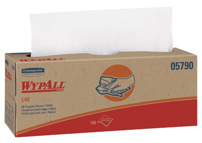 General Purpose Wipes, White, 16.4 x 9.8-In., 100 Per Box, 9-Pk. – 05790