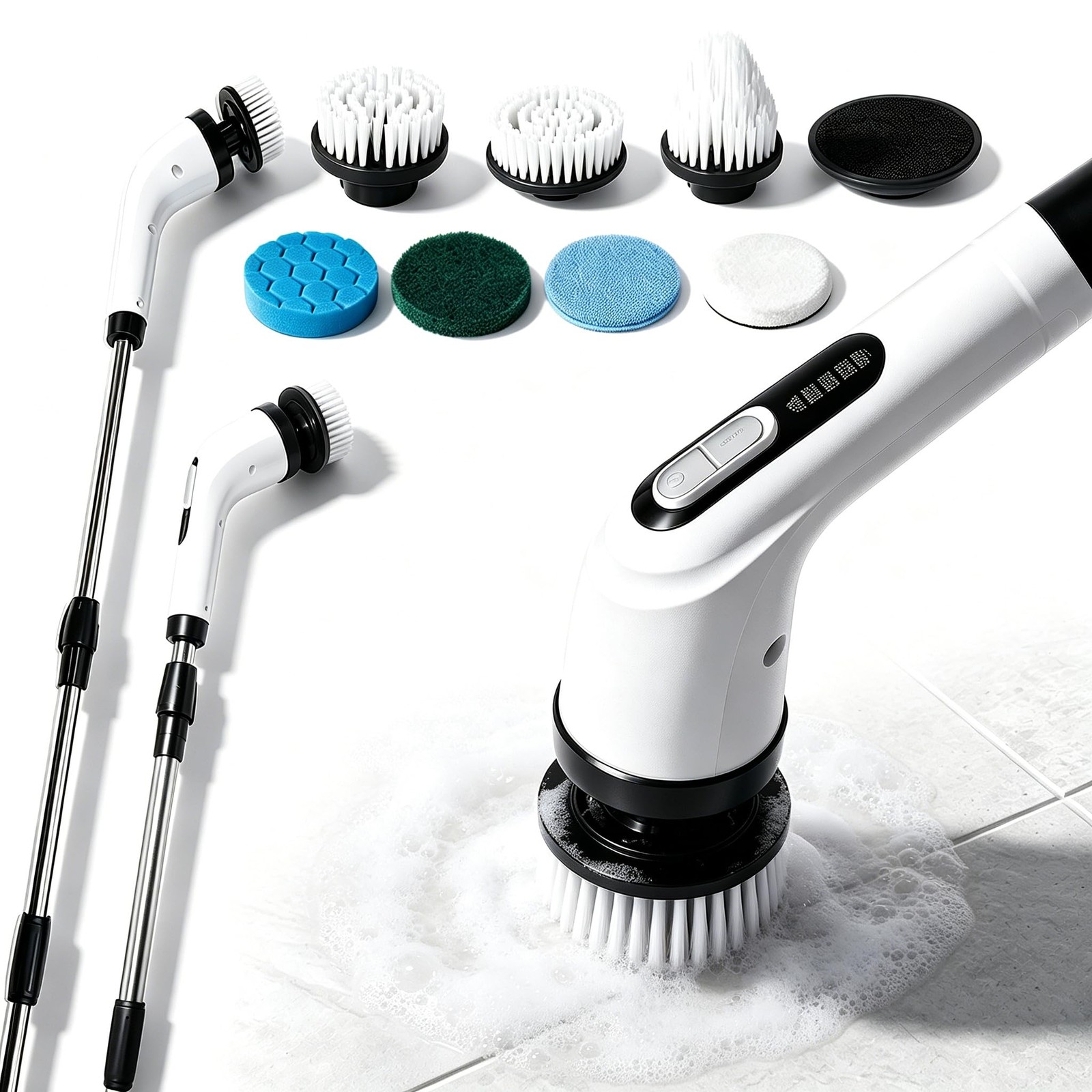 Highyes Electric Spin Scrubber for Bathroom, IPX7 Waterproof Shower Scrubber …