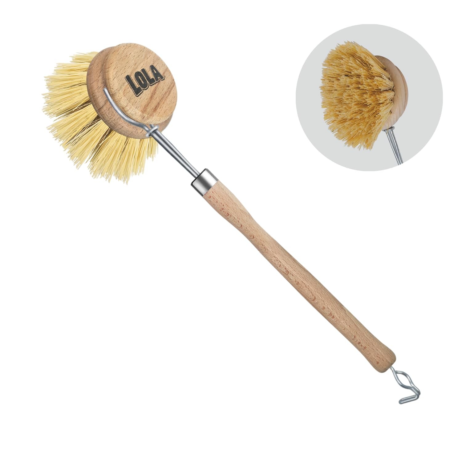 Dishwashing & Vegetable Brush The Original, 3″ Head, Sustainable Wood Handle …