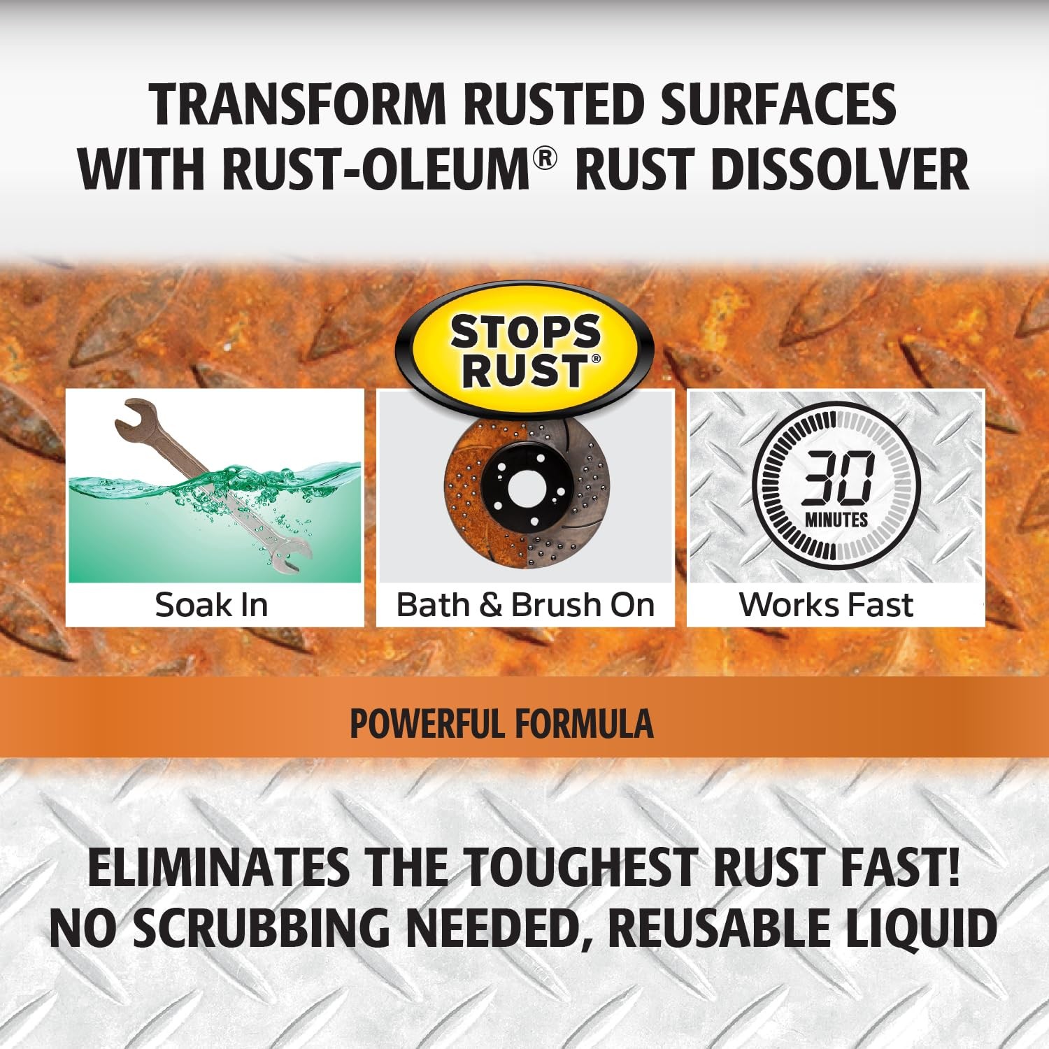 Rust Dissolver Soak Bath Metal Corrosion Remover Fluid Chemical Cleaner 1 Gallon