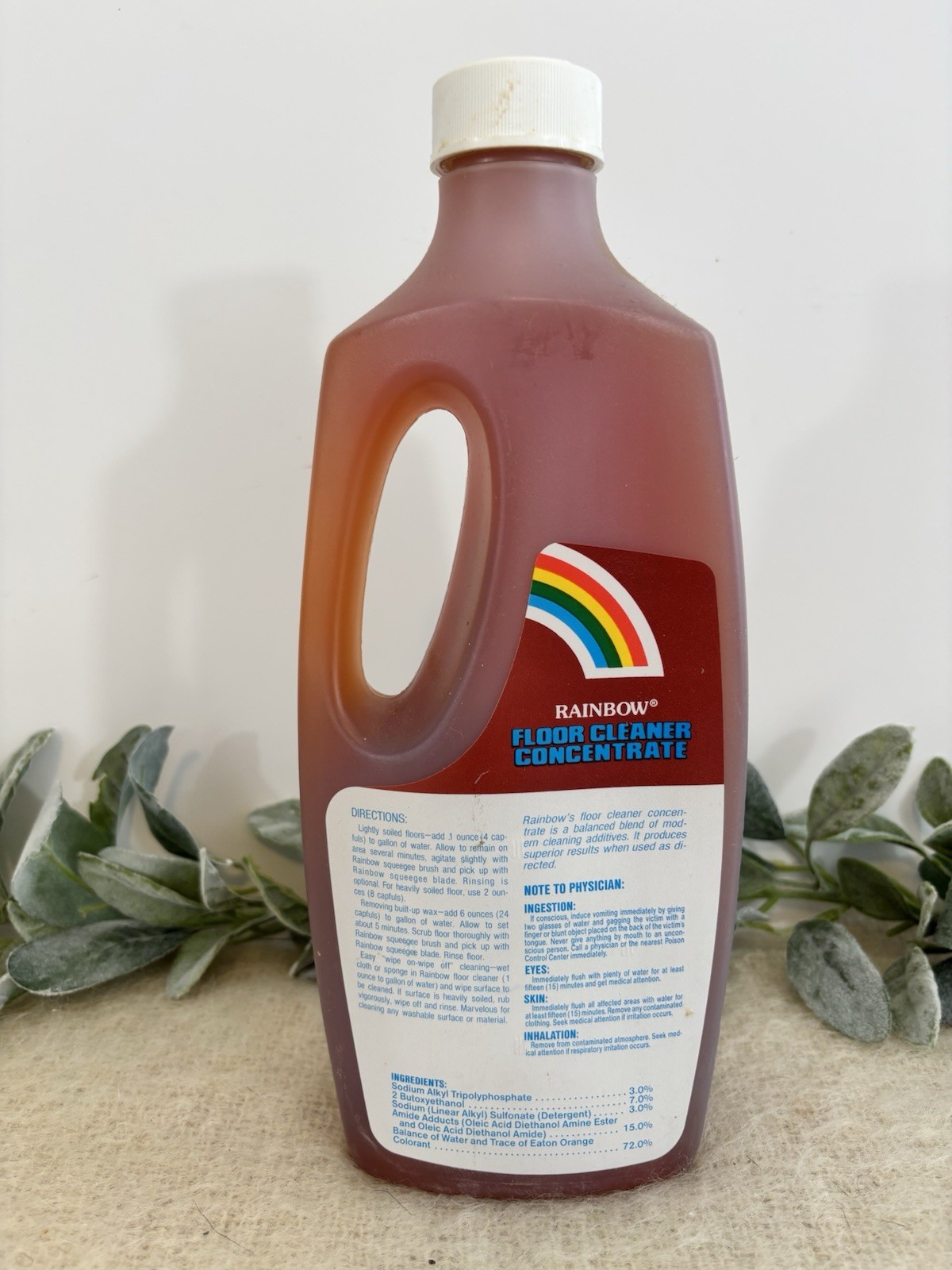 Rainbow Floor Cleaner Concentrate 32 Fl Oz Rexair Full Bottle Red