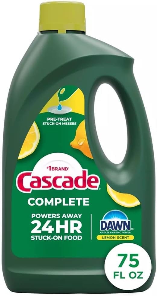 Cascade Complete Dishwasher Detergent Liquid Gel, Dish Detergent, Citrus, 75oz