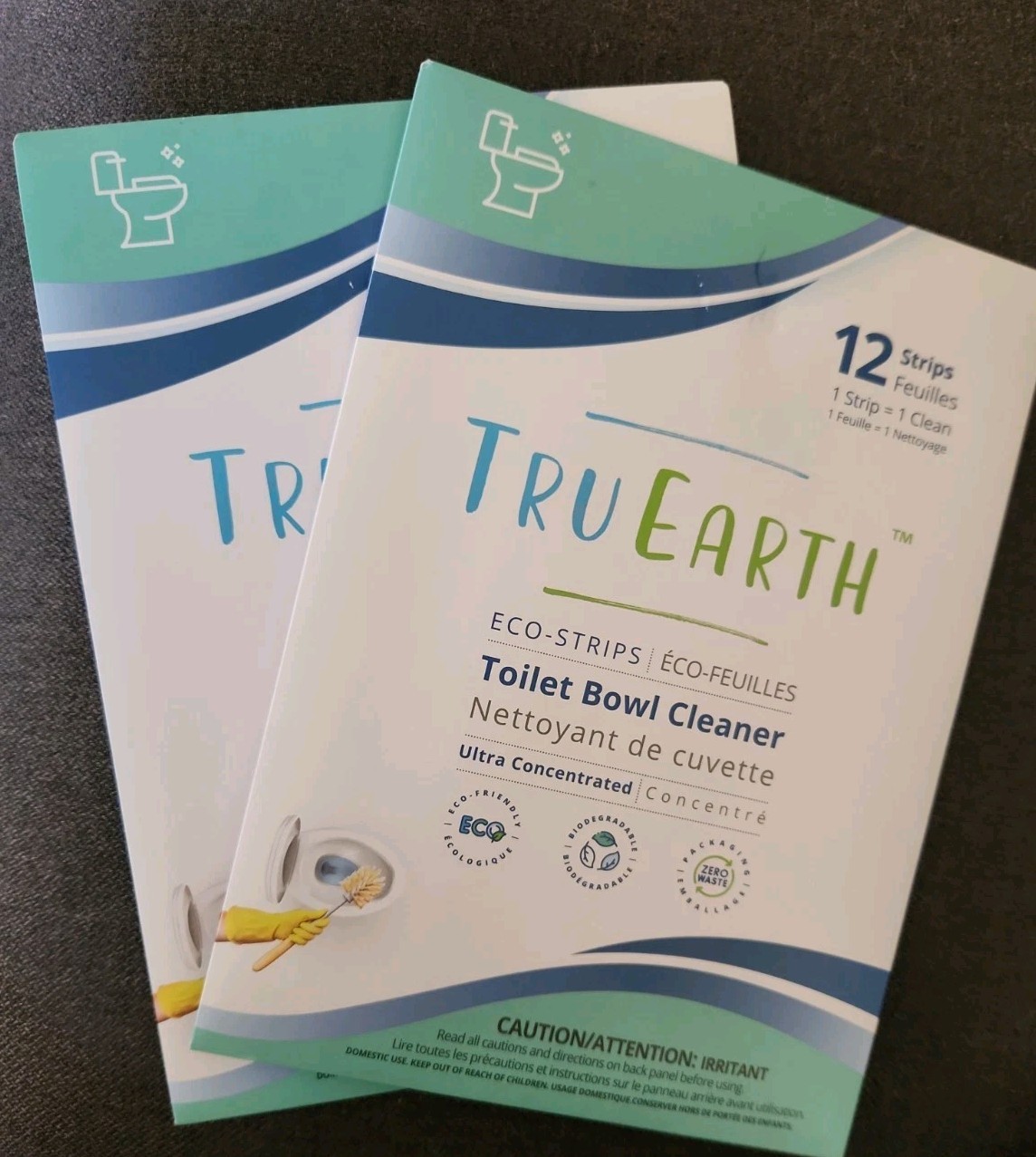 Tru Earth Toilet Bowl Cleaner 24 Eco-Strips Ultra Concentrated (2 Packs of 12)
