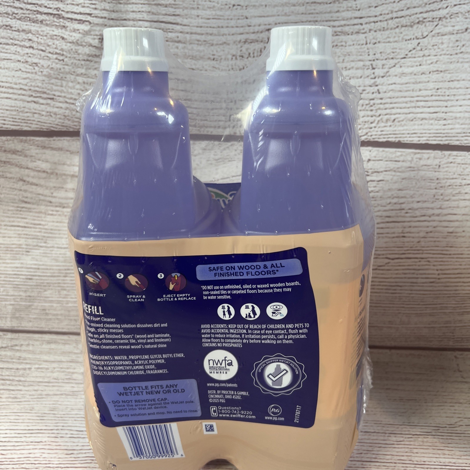 Swiffer Wetjet Wood Floor Cleaner Solution Refill, 42.2 Oz – 4 Pack Bundle!