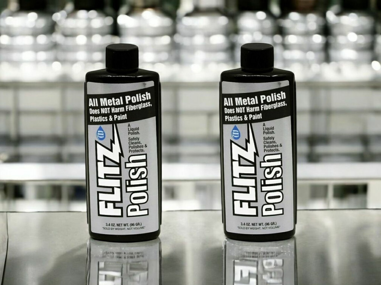 FLITZ All Metal Polish 3.4oz Liquid Formula 2 PACK