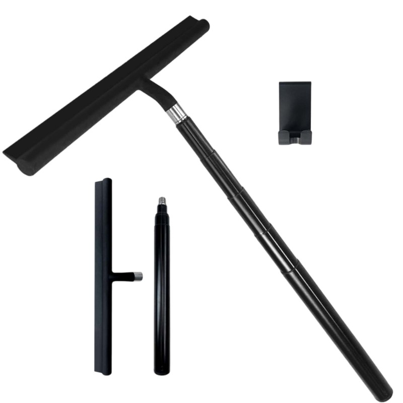 Multiple Surfaces Silicones Squeegee Telescoping Handle For Window Bath Floor