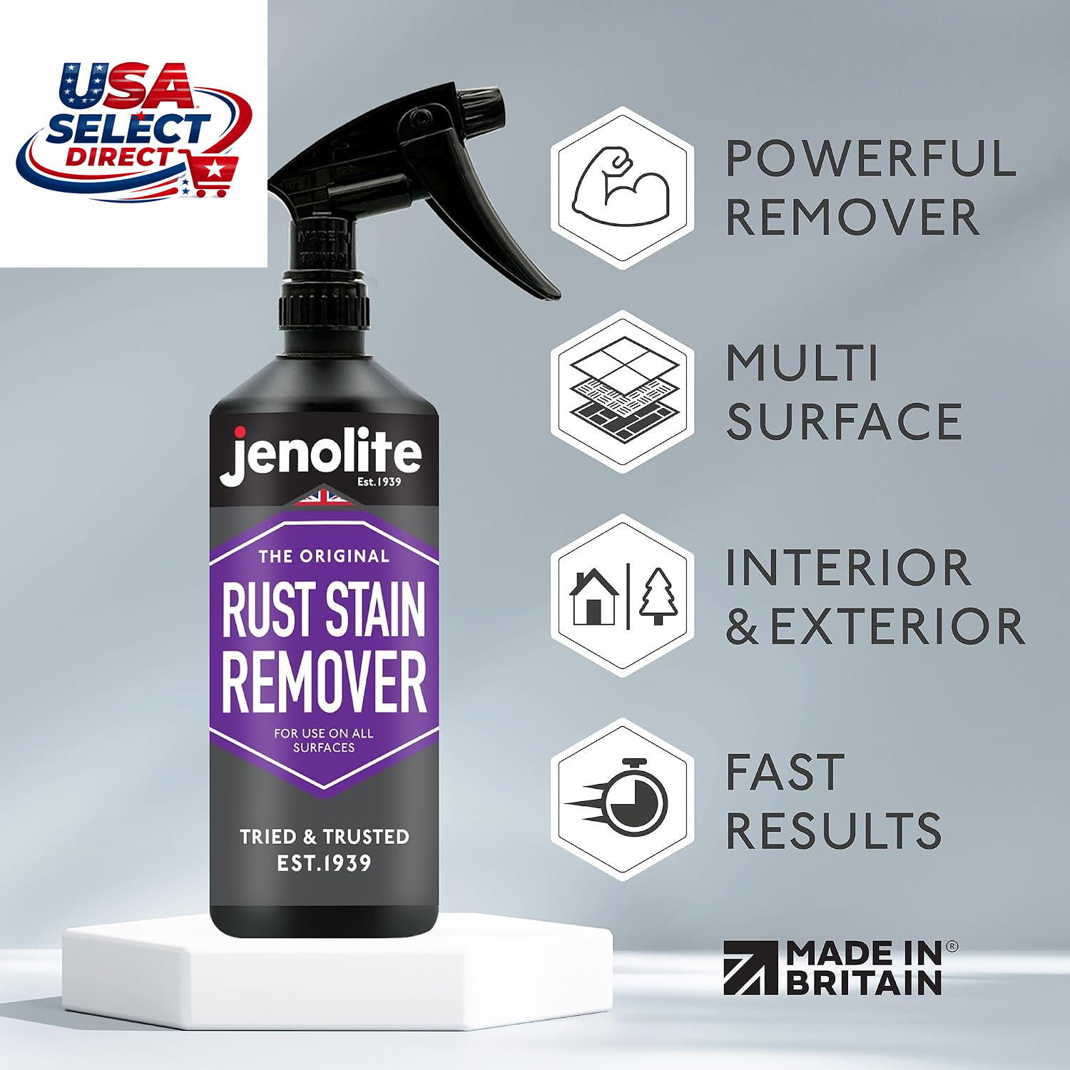 Rust Stain Remover 500ml Spray for Patios, Sinks, Toilets, Walls