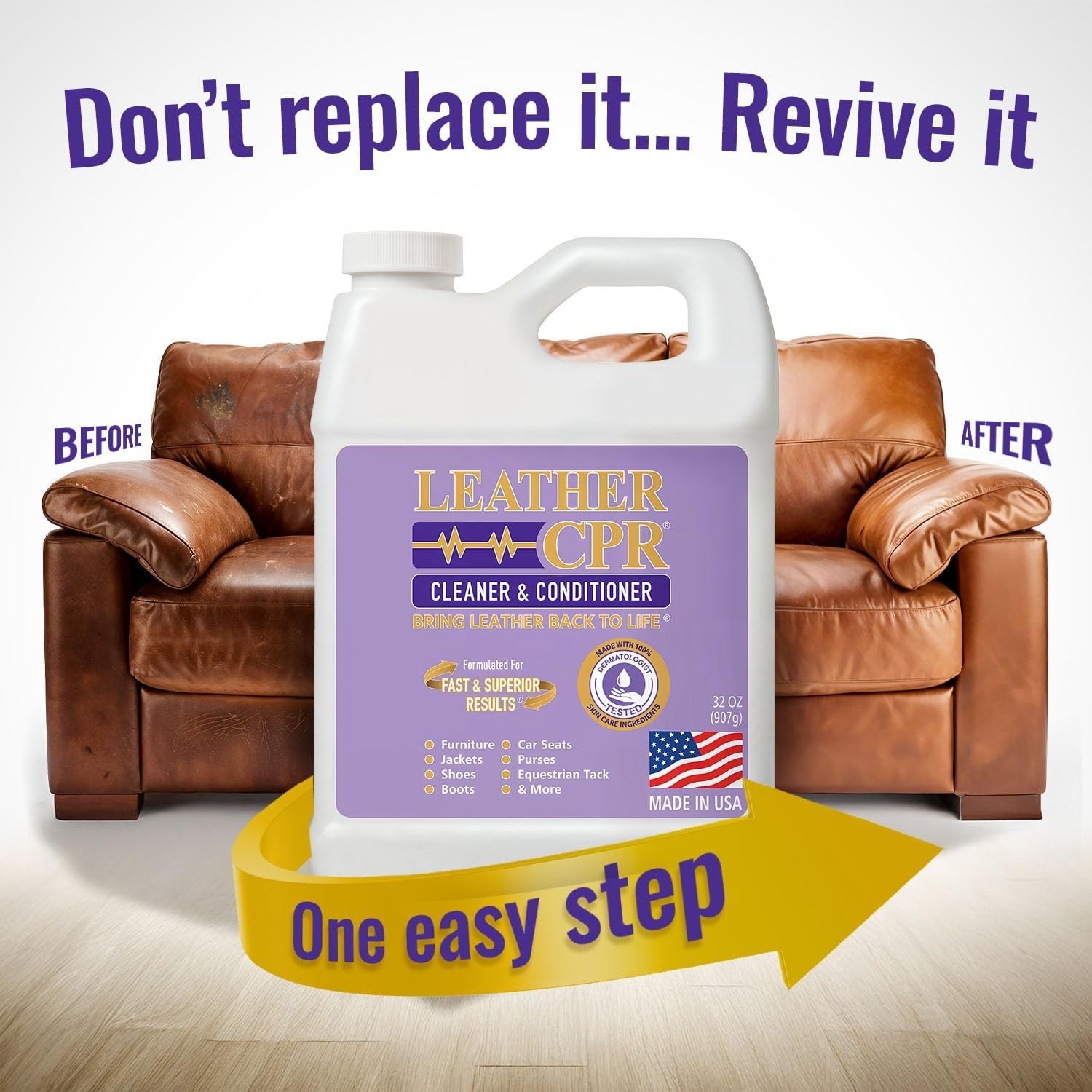 Leather CPR 32oz – Gentle Leather Cleaner & Conditioner