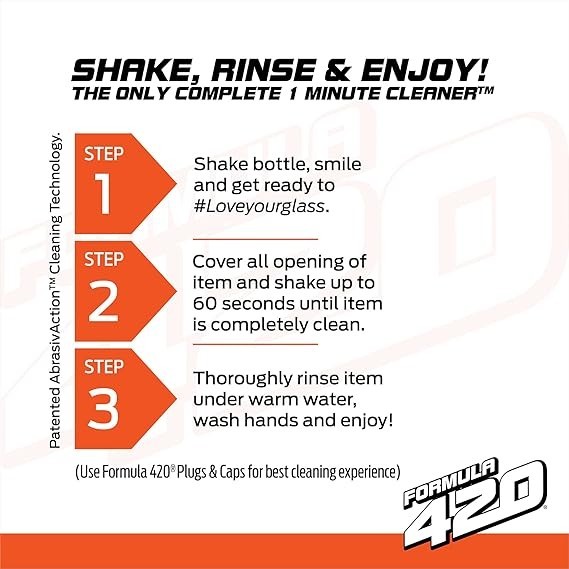 Formula 420 Original Cleaner A1 12 oz 2 Pack Glass Metal Ceramic Pipe Cleaner
