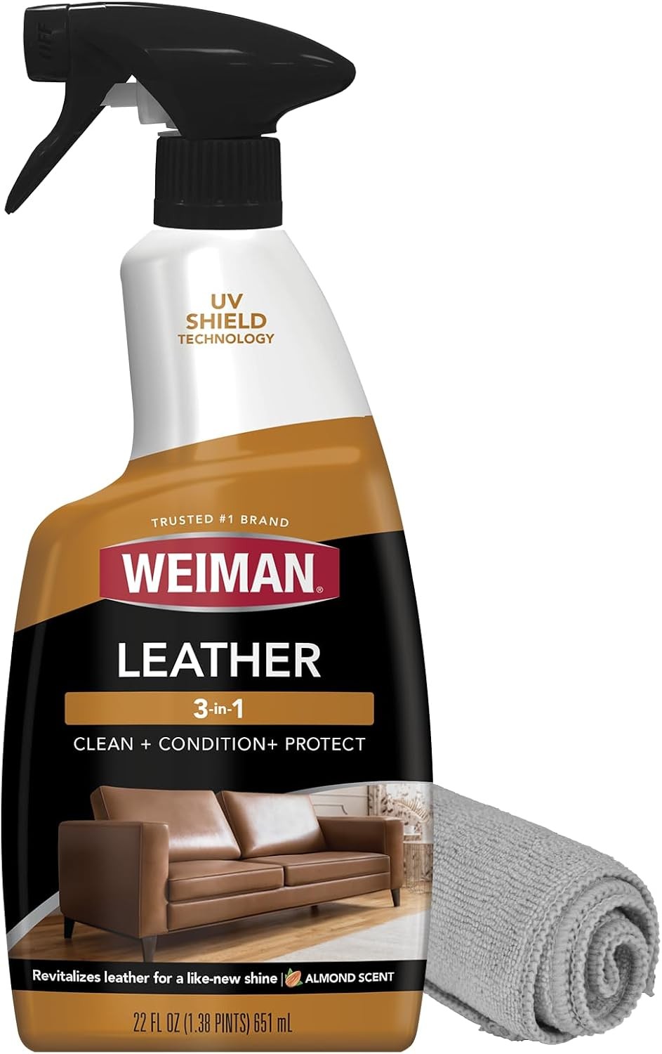 Leather Cleaner Polish and Conditioner for Furniture Car Purses Shoes Boots