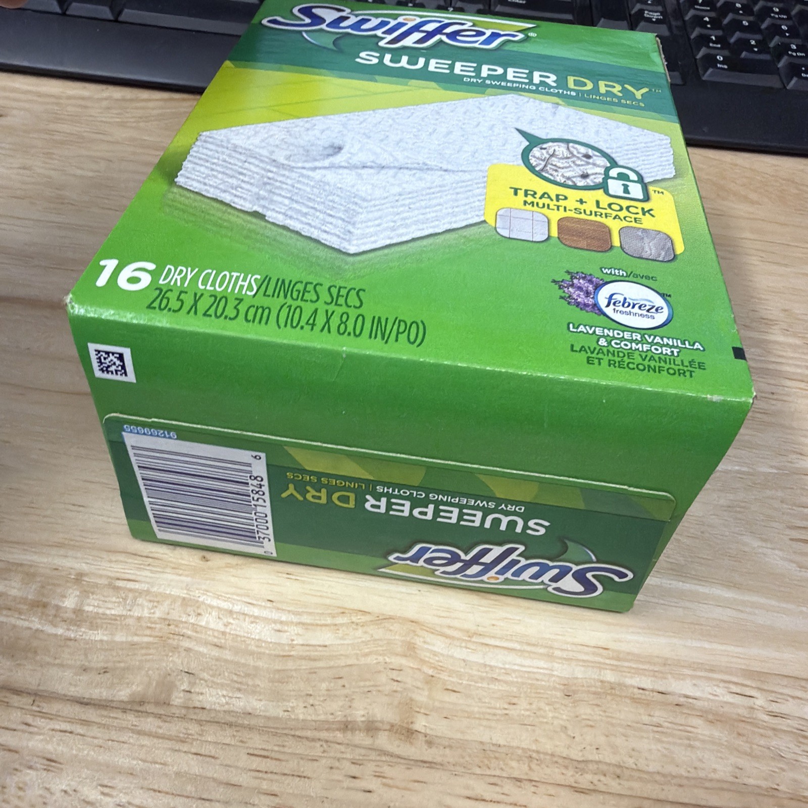 Swiffer Sweeper Dry Pad Floor Refills Lavender & Vanilla Comfort 16 Ct Vintage