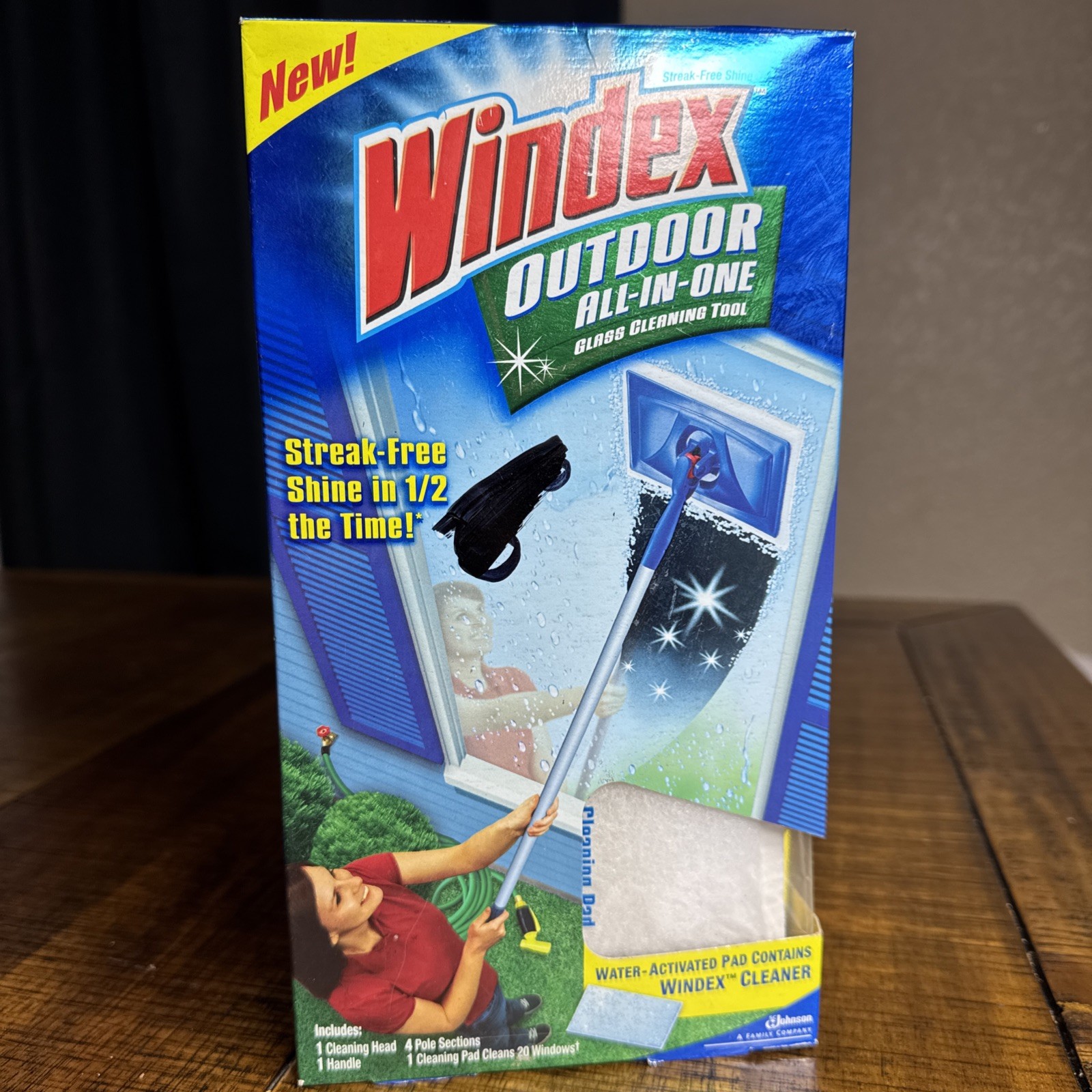 Windex Outdoor All-In-One Glass Cleaning Tool Starter Kit NOS SEALED RARE