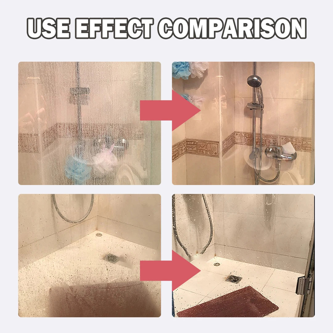 Bathroom Glass Cleaner Hard Water Spot Remover For Shower Door Ceramic Tiles