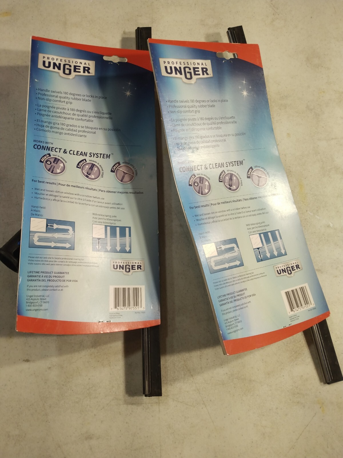 Unger Professional Swivel 18 in. W Plastic Window Squeegee 2 packs