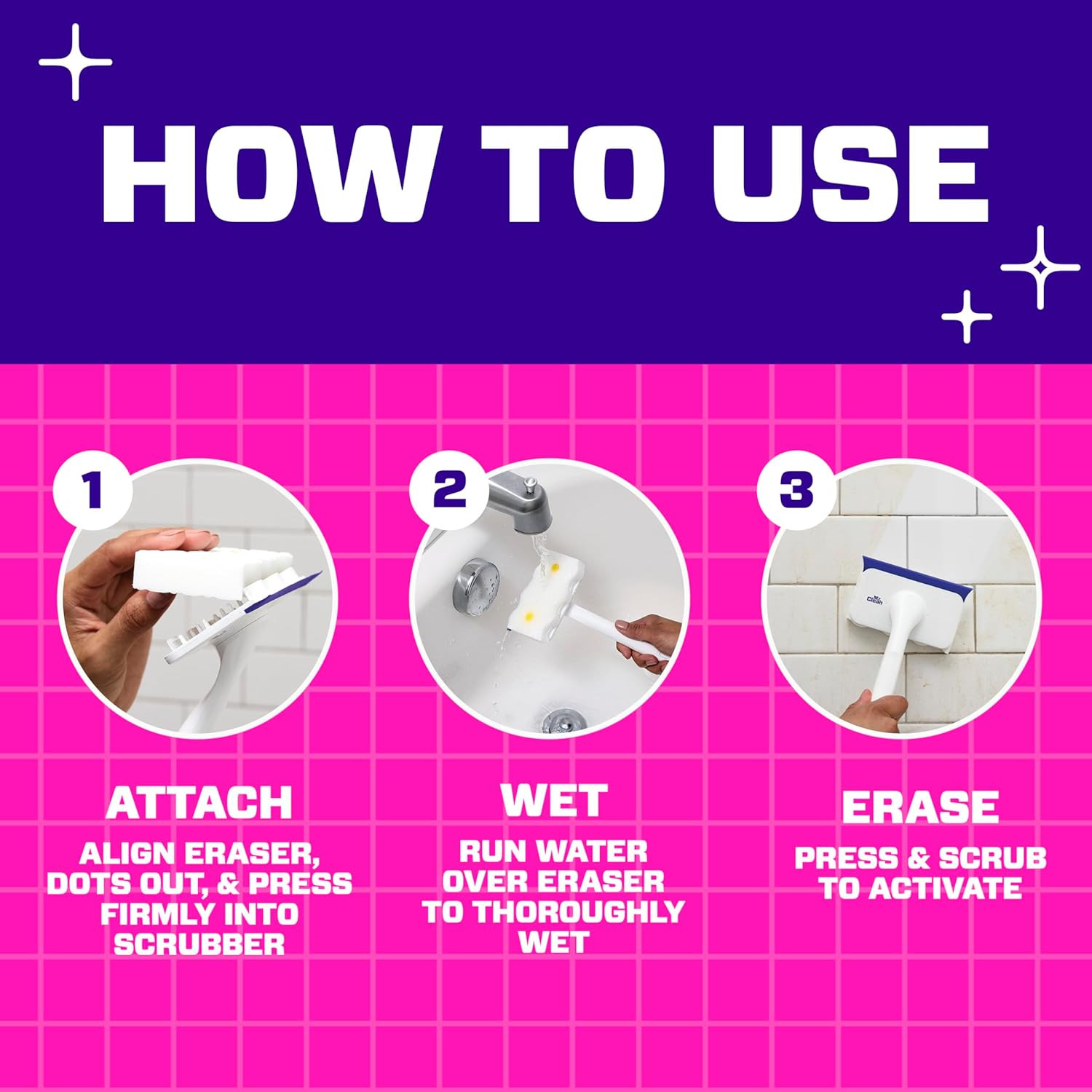 All-in-One Magic Eraser Bathroom Cleaner Kit with Lemon Freshness