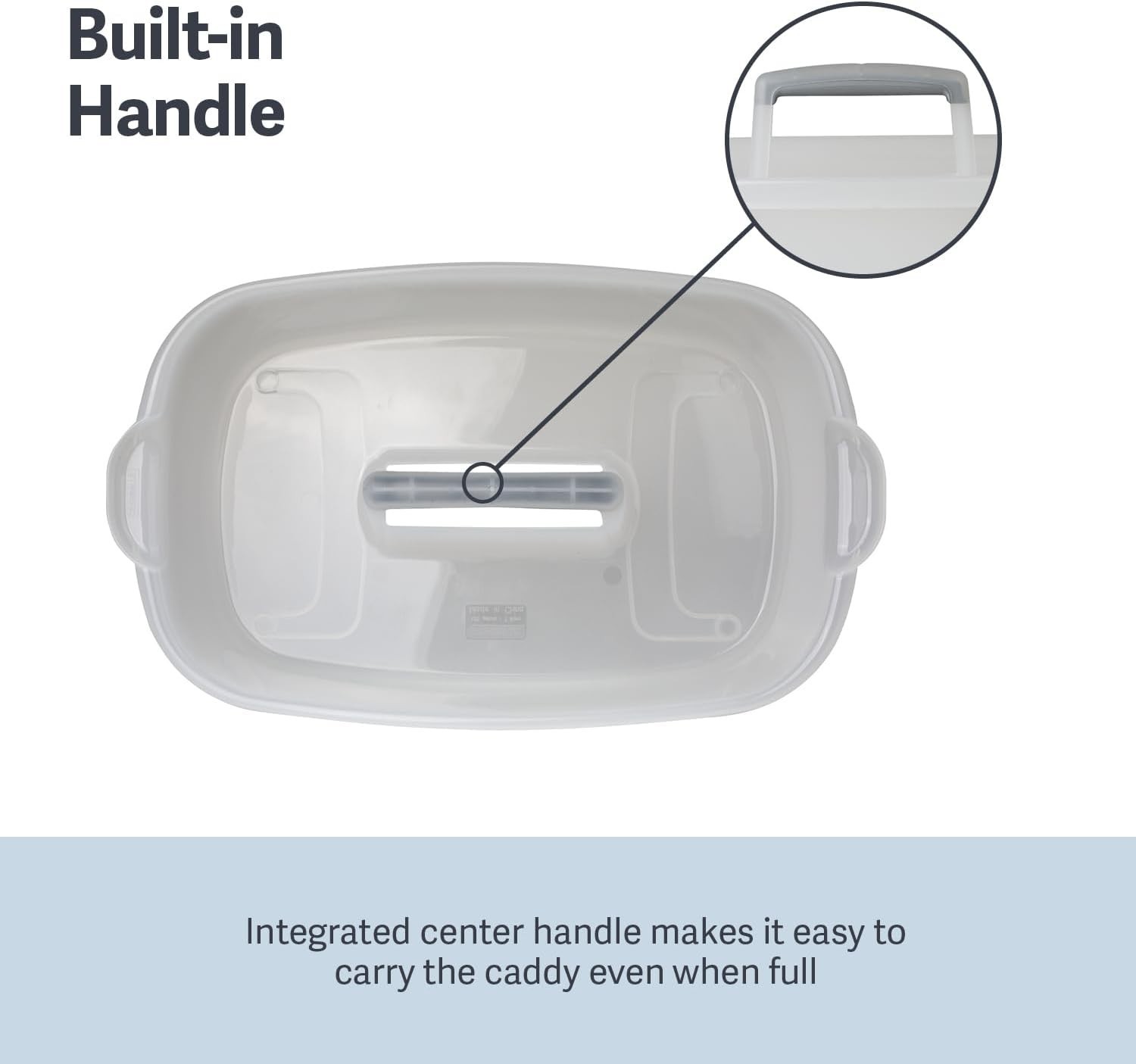 Effortless Organization: 1.5-Gallon Clear Cleaning Caddy with Ergonomic Handle
