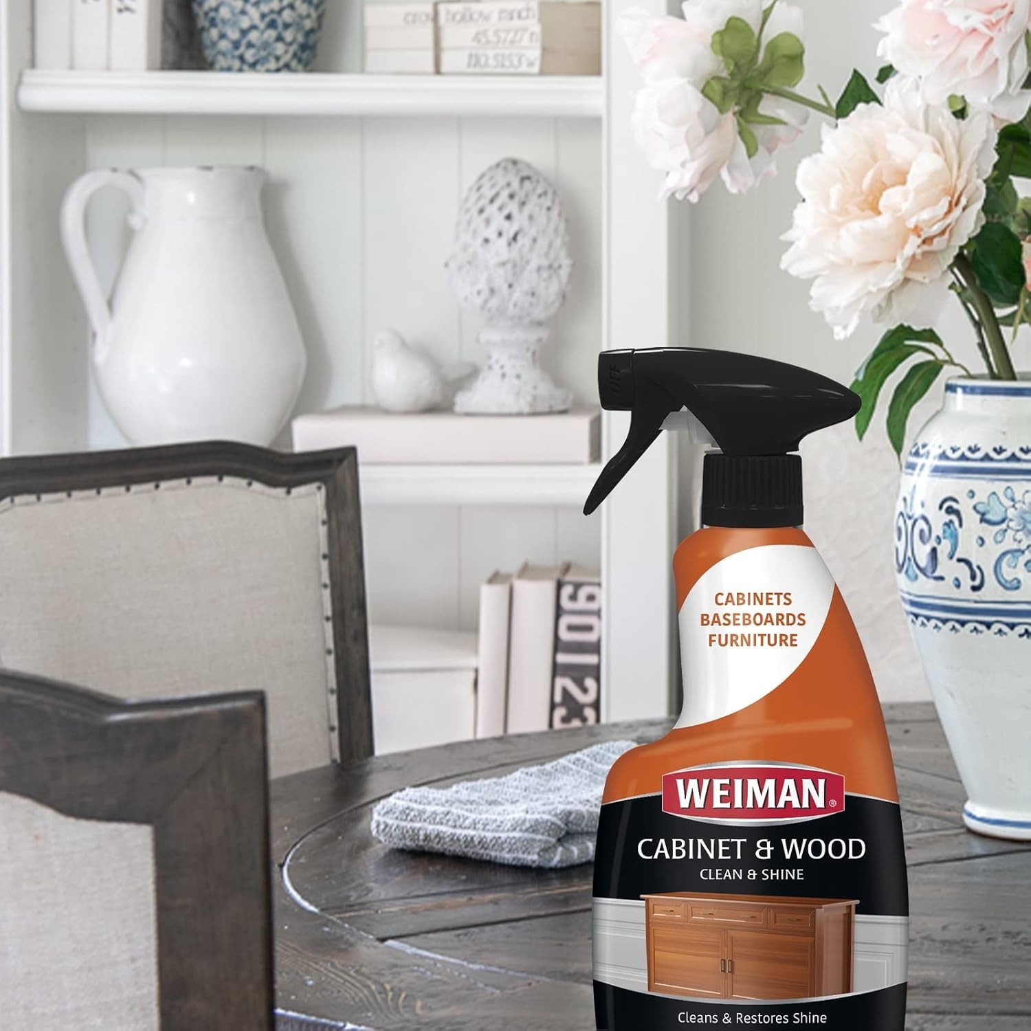 Luxurious Wood and Cabinet Cleaner – 16 oz Spray, 2 Pack with Microfiber Towel
