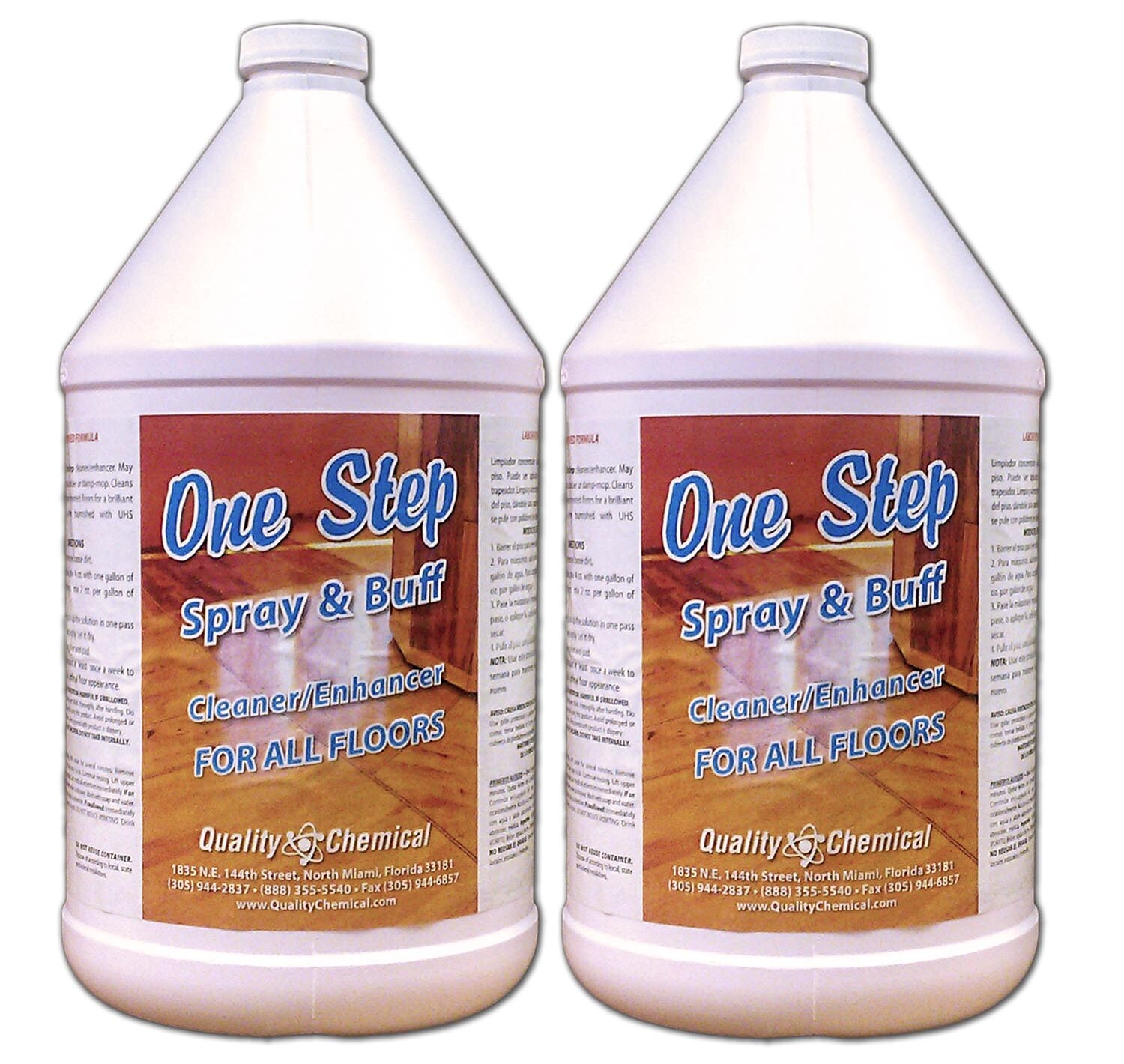 One Step – Spray and Buff -Floor Restorer Cleans & polishes – 2 gallon case