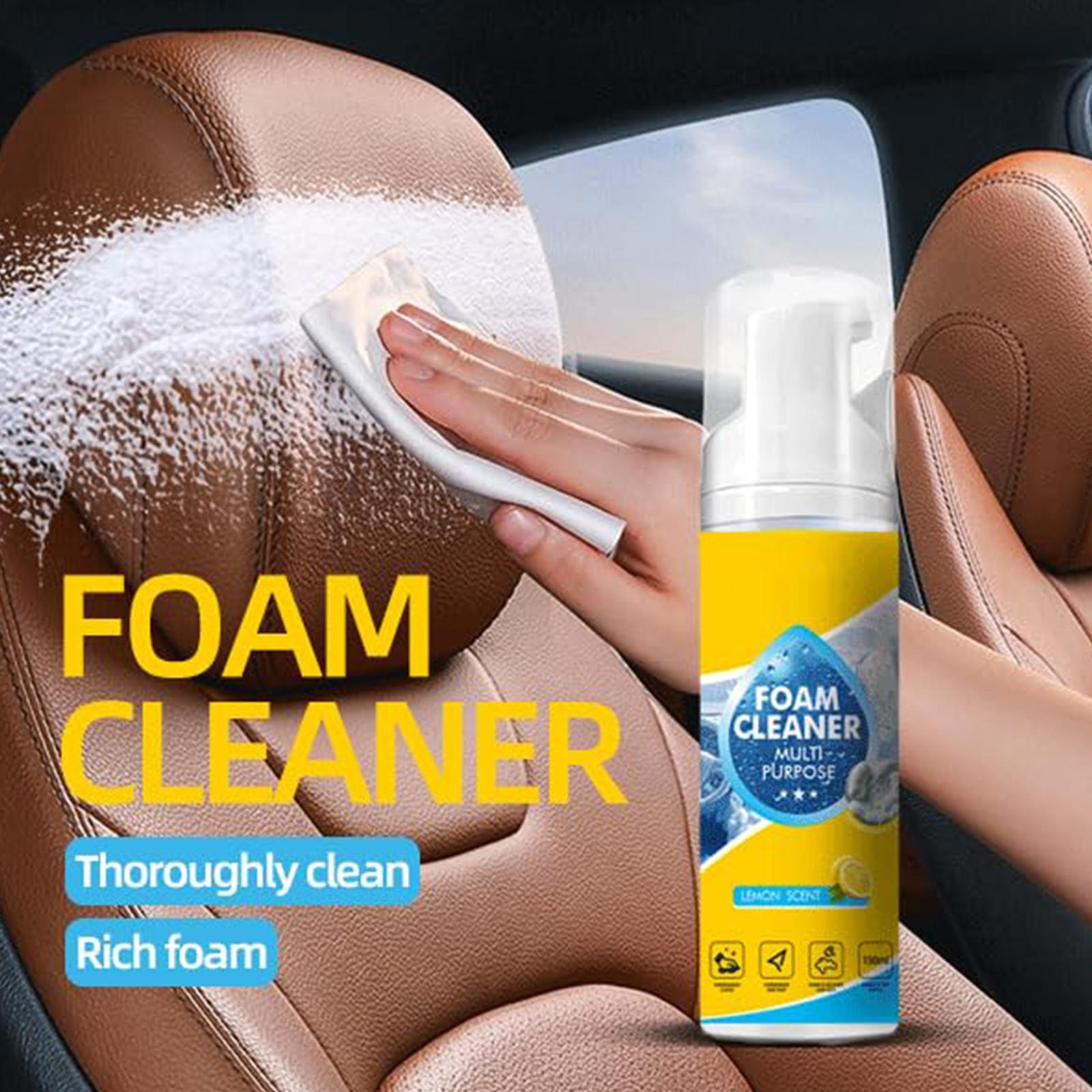 Multi-Enzyme Foam Cleaner,All-Purpose Deep Cleaning Spray For Car,Kitchen,Sofa
