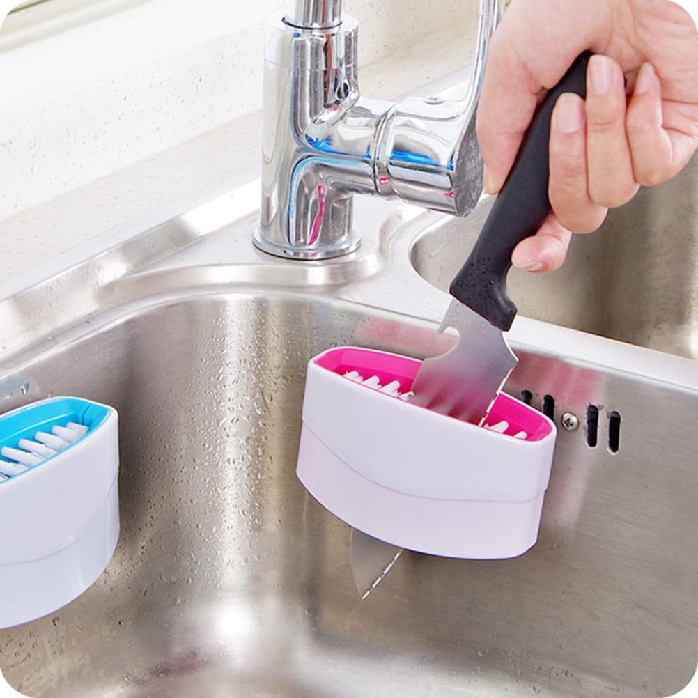 3-Pack Removable Cleaning Brush Set with Suction Cup for Kitchen Sink Cutlery…