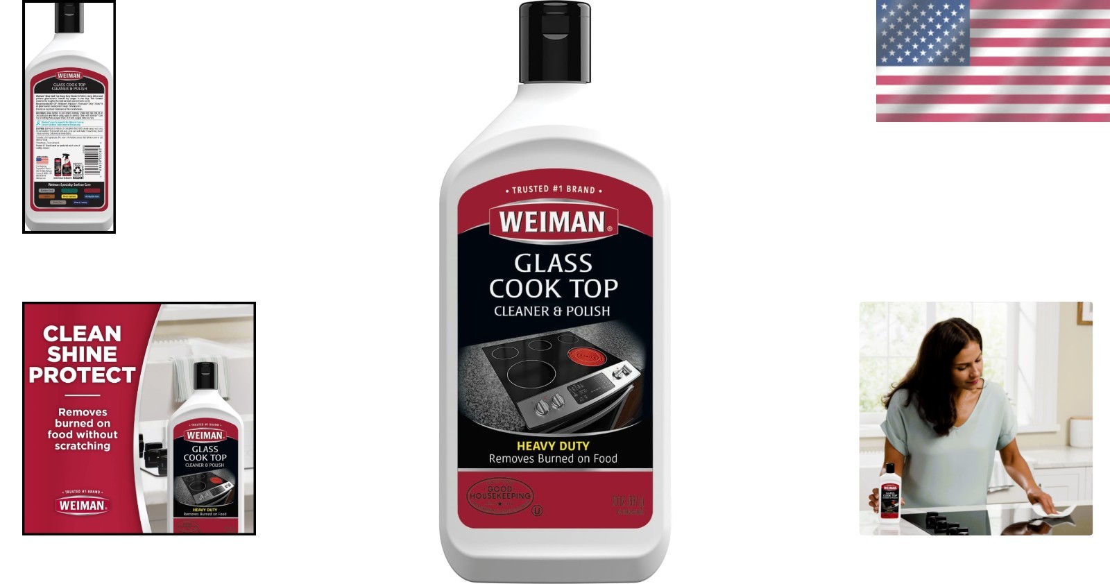 Weiman 20oz Smooth Top Ceramic & Glass Cooktop Cleaner – Shines & Protects