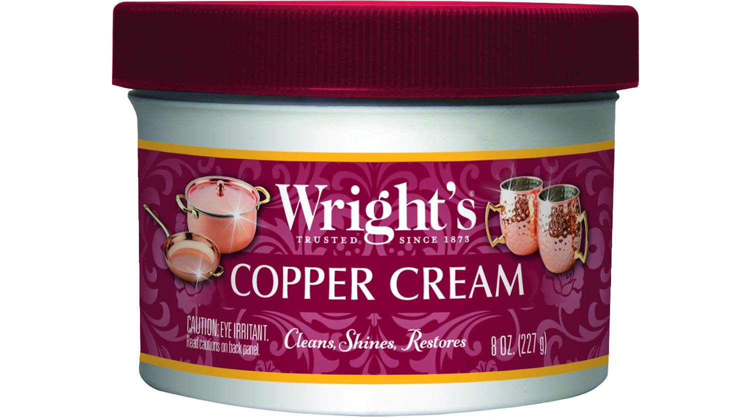 Copper, Brass Cream Cleaner – 8 Ounce – Gently Cleans and Removes Tarnish withou