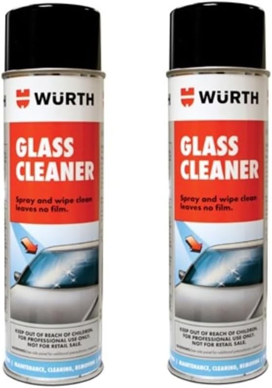 Wurth Glass Cleaner 19oz Ammonia-Free Streak-Free Foam Spray 2 Pack