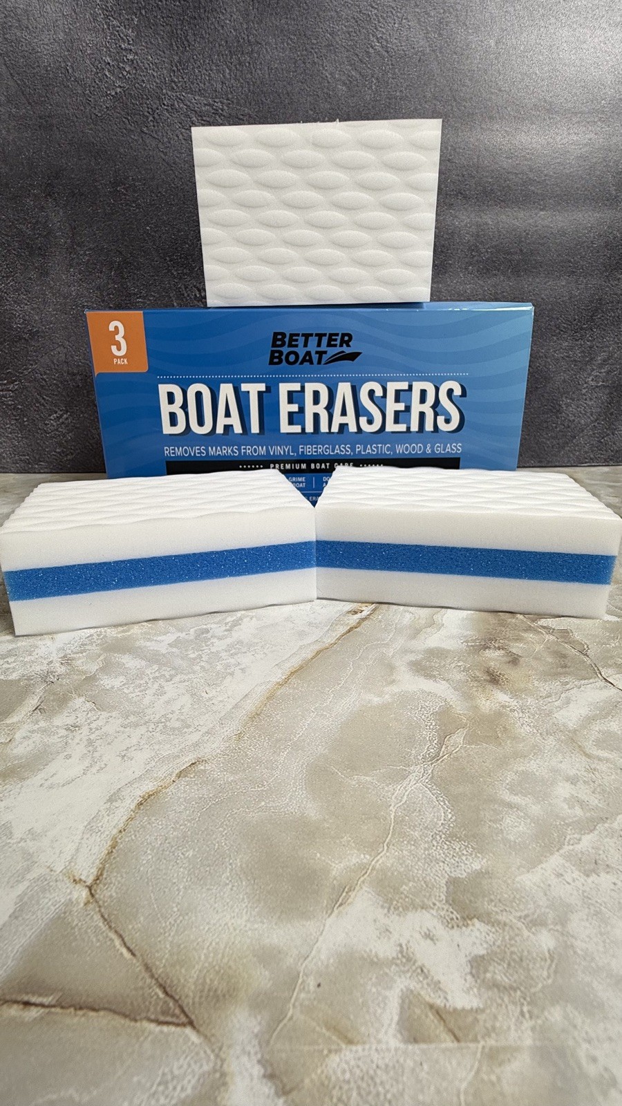 3PK Premium Boat Scuff Erasers, Boating Accessories for Cleaning.