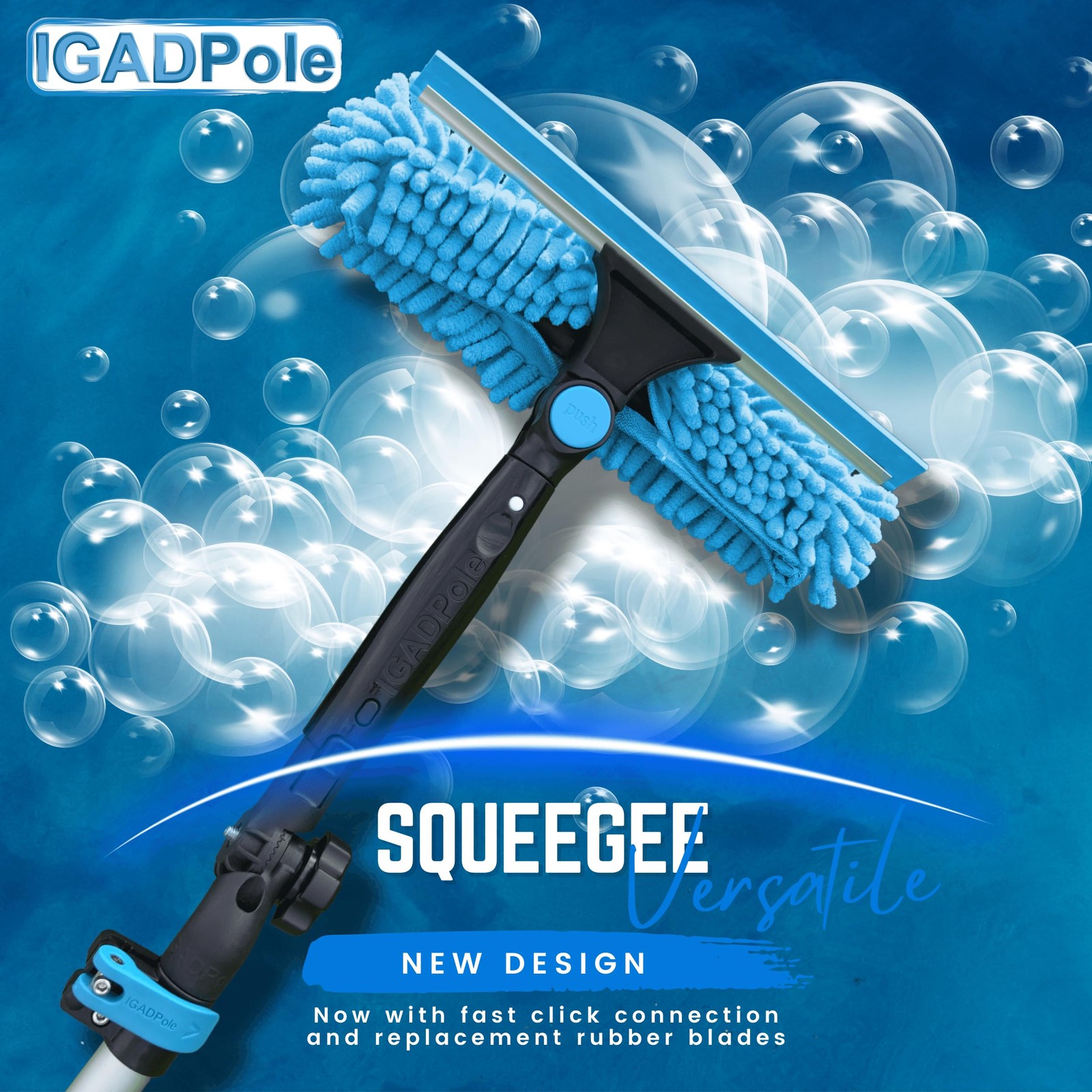 IGADPole 24 FT Water-Fed Washing Kit with Soap-Dispenser, Brush, 10″ Squeegee…