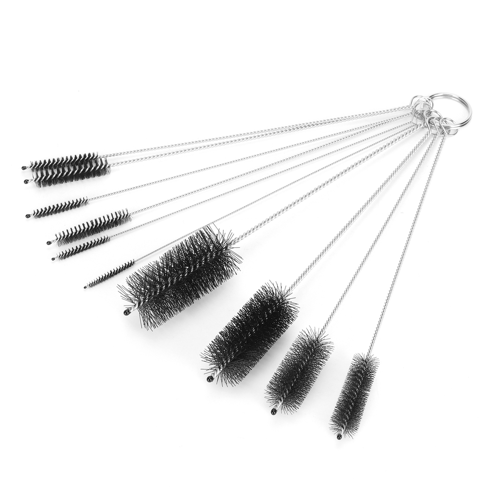 10Pcs Coffee Machine Brush Cleaner Stainless Steel Nylon Bottle Cleaning Brus US