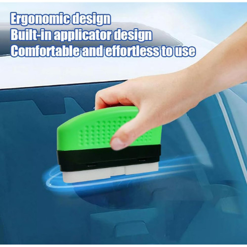 3PCS Car Window Oil Film Cleaning Brush Upgrade 2.0 Clear View Glass Cleaner