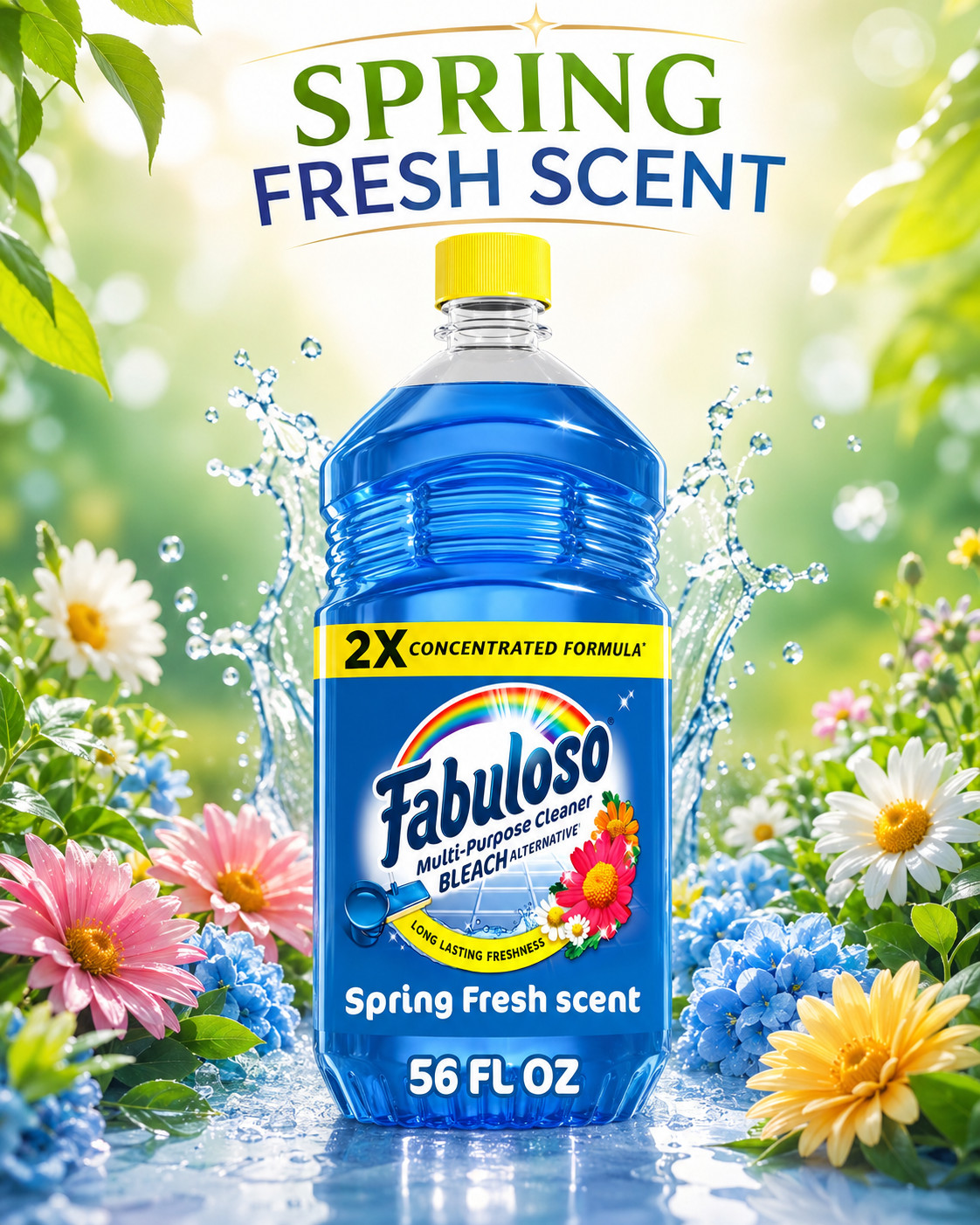 Fabuloso Multi-Purpose Cleaner and Floor Cleaner, 2X Concentrated Formula.