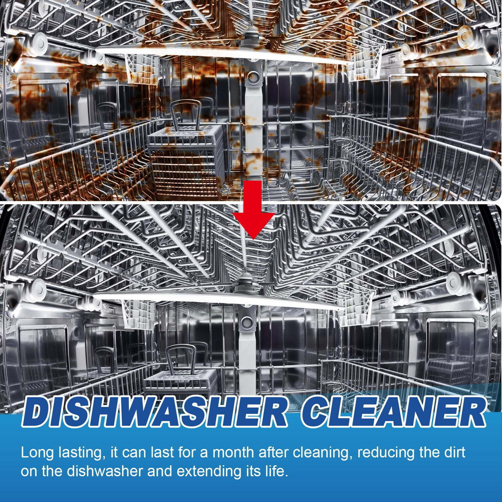 36 Pack Dishwasher Cleaner Deodorizer Tablets Deep Cleaning Descaler