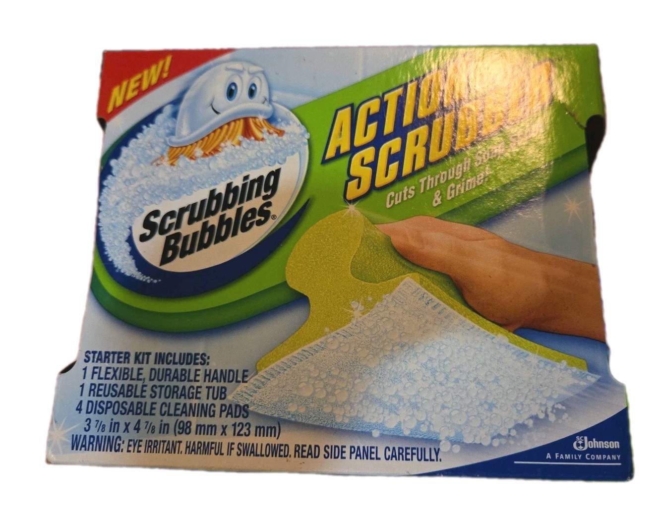 Scrubbing Bubbles Action Scrubber Tub Shower Starter Kit Pads Discontinued New