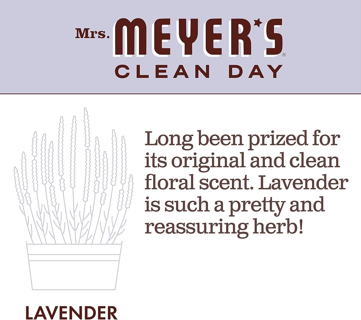 Mrs. Meyer’s Clean Day Multi-Surface Concentrate Bottle, Lavender Scent 32 Fl Oz