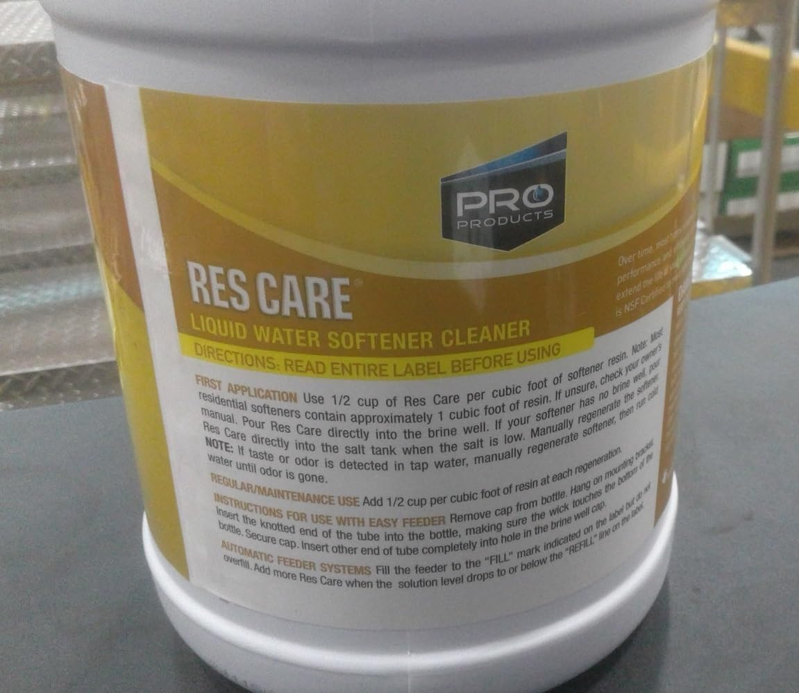 Rescare RK02B All-Purpose Water Softener Cleaner Liquid Refill, 1 Gallon, Pack o