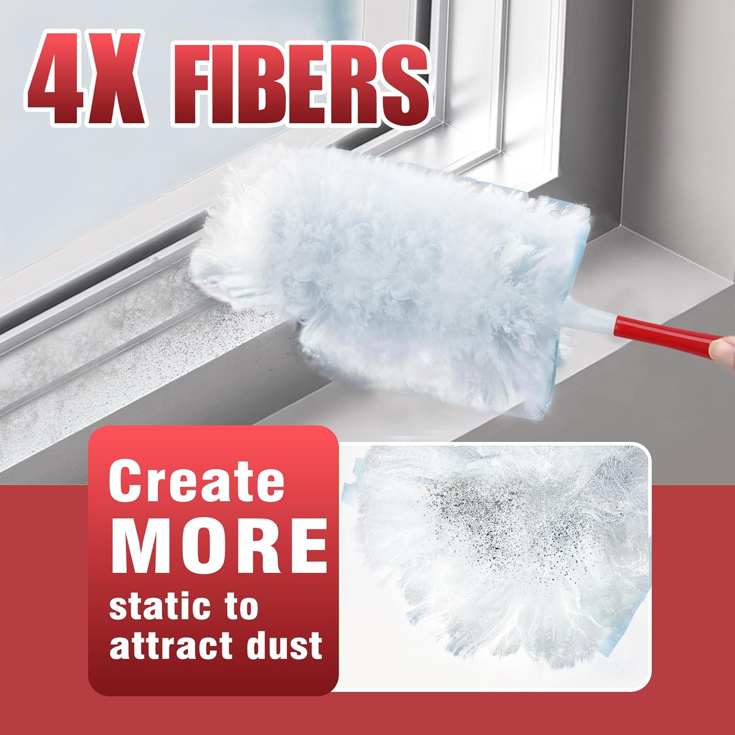 Swiffer Duster Refills, 30 Heavy Duty Microfiber Cloths, 360° Dusting Kit