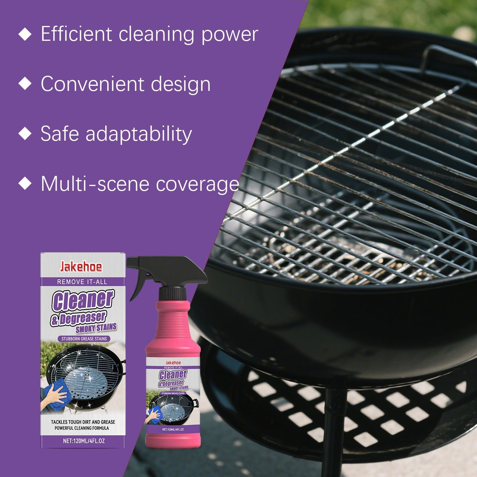 1-3X BBQ Grill Degreaser Cleaner,Fast-Acting Heavy-Duty Grill Degreaser Spray US