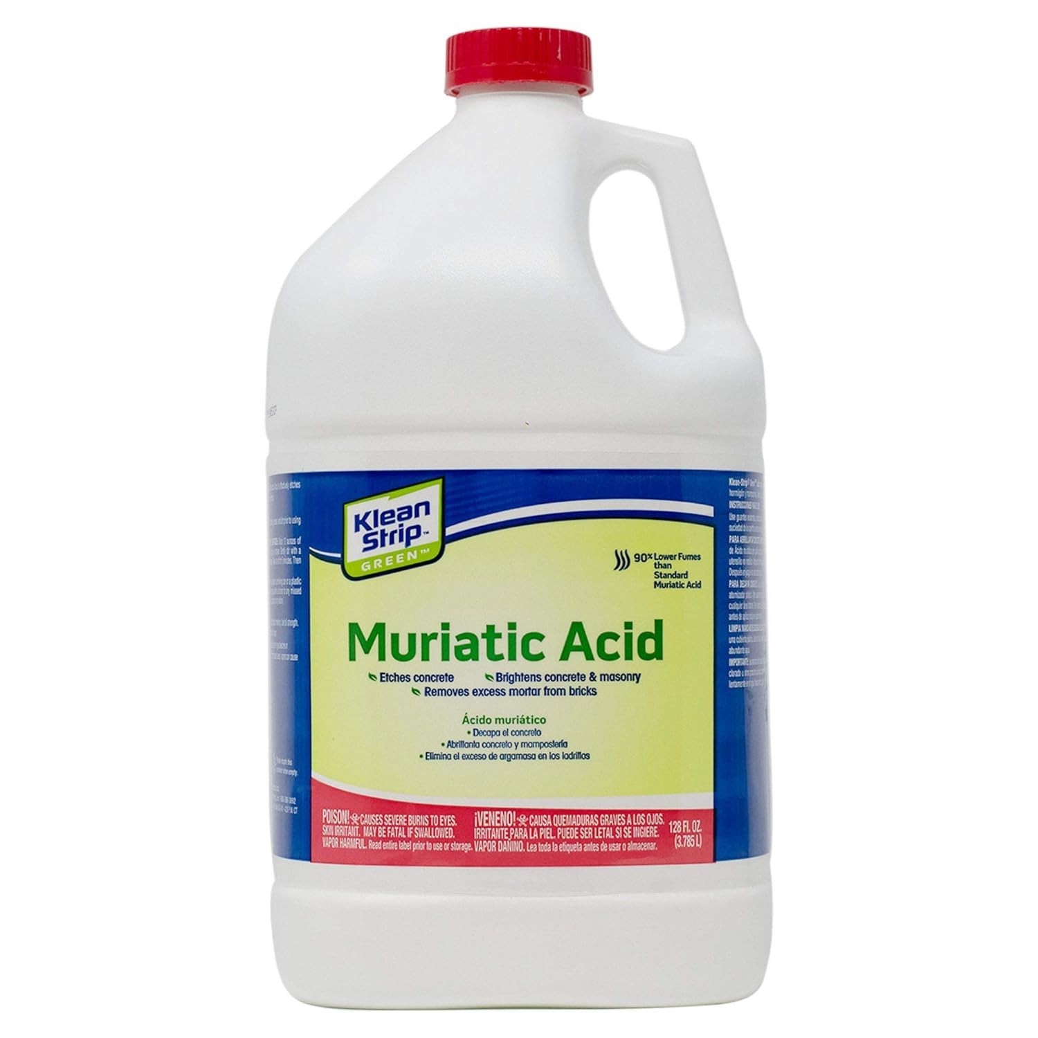Professional Grade Klean-Strip Green Muriatic Acid 1 Gallon – Low Fume Formula