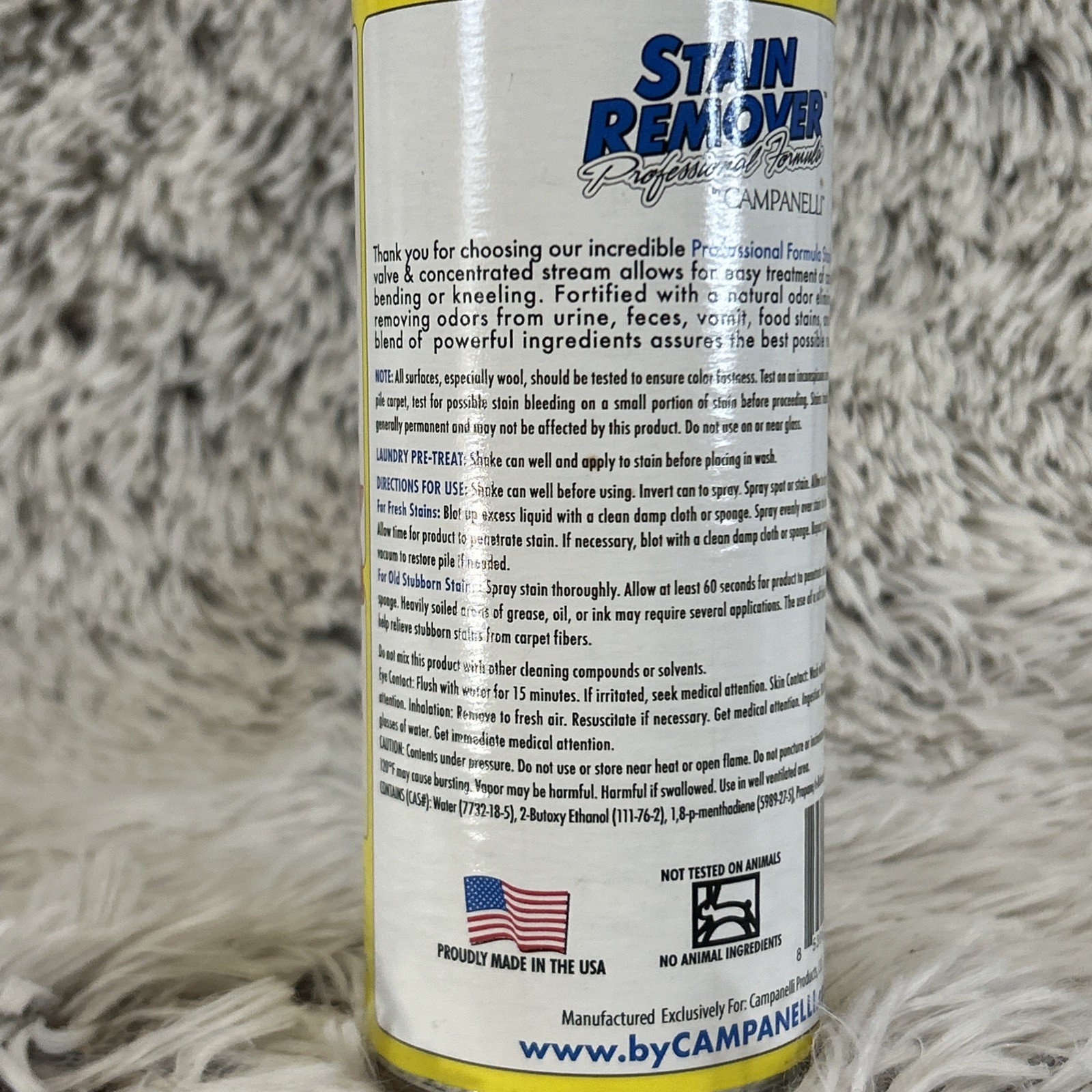 2 Campanelli Professional Formula Stain Remover Point & Spray 15 oz Pet Odors