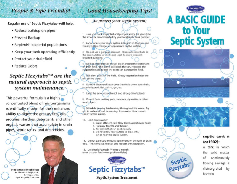 Septic Fizzytabs Septic Treatment 1 YEAR SUPPLY – 12 tablets -ORIGINAL FORMULA