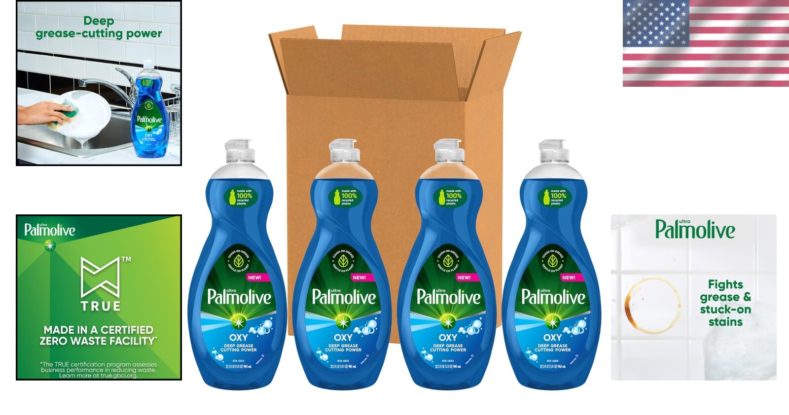 Effective Oxy Power Degreaser Dish Liquid – 32.5 Fl Oz, Phosphate-Free Formula