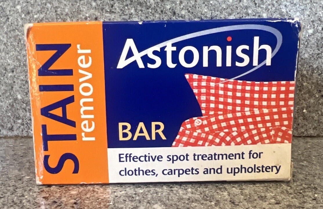 Astonish Stain Remover Bar Clothes Carpet Upholstery Pre Laundry Fabric 75g.