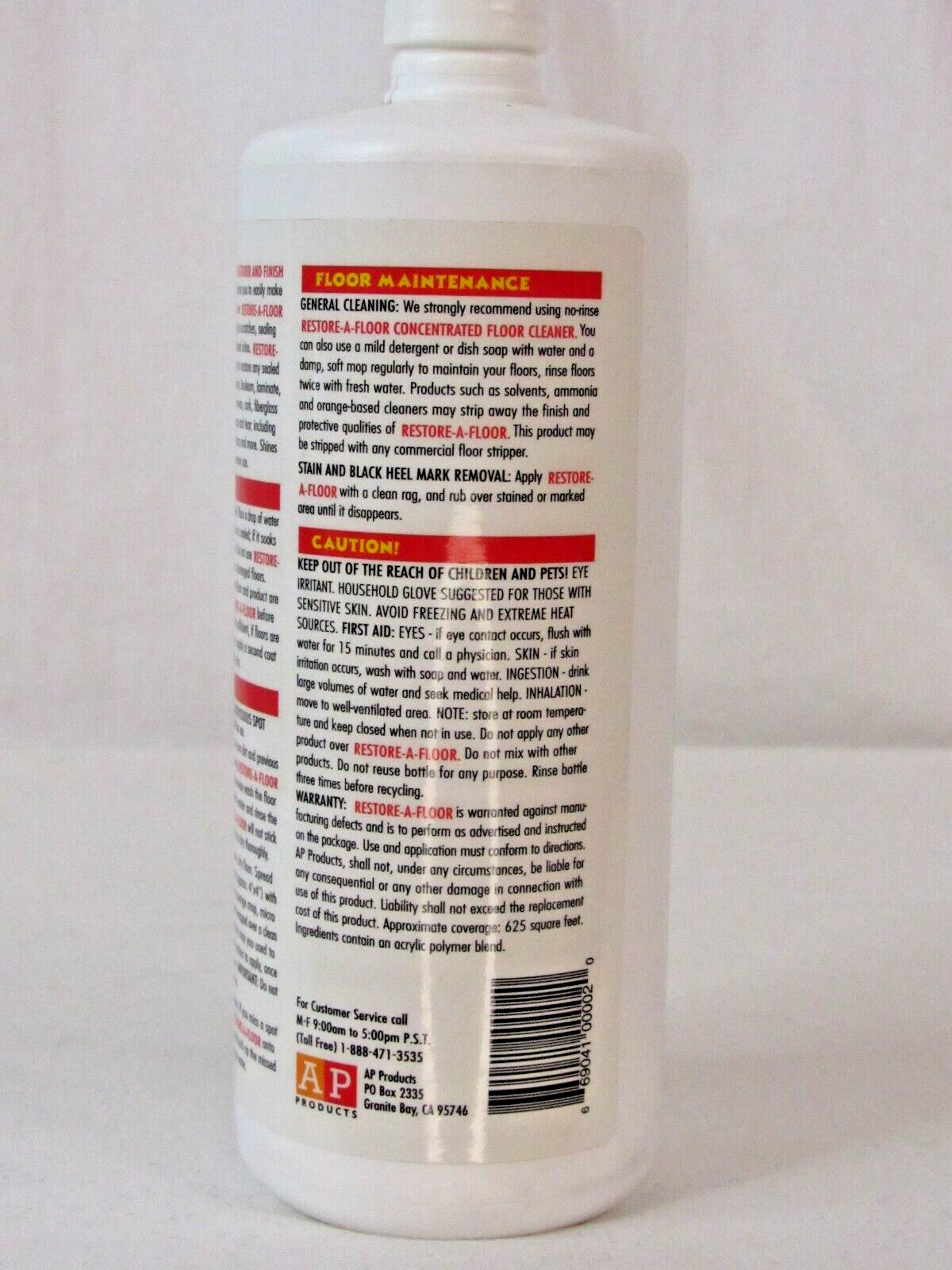 Restore-A-Floor Miracle Finish 32 OZ Wood Polish Hard Wax Stone Tile- New Sealed