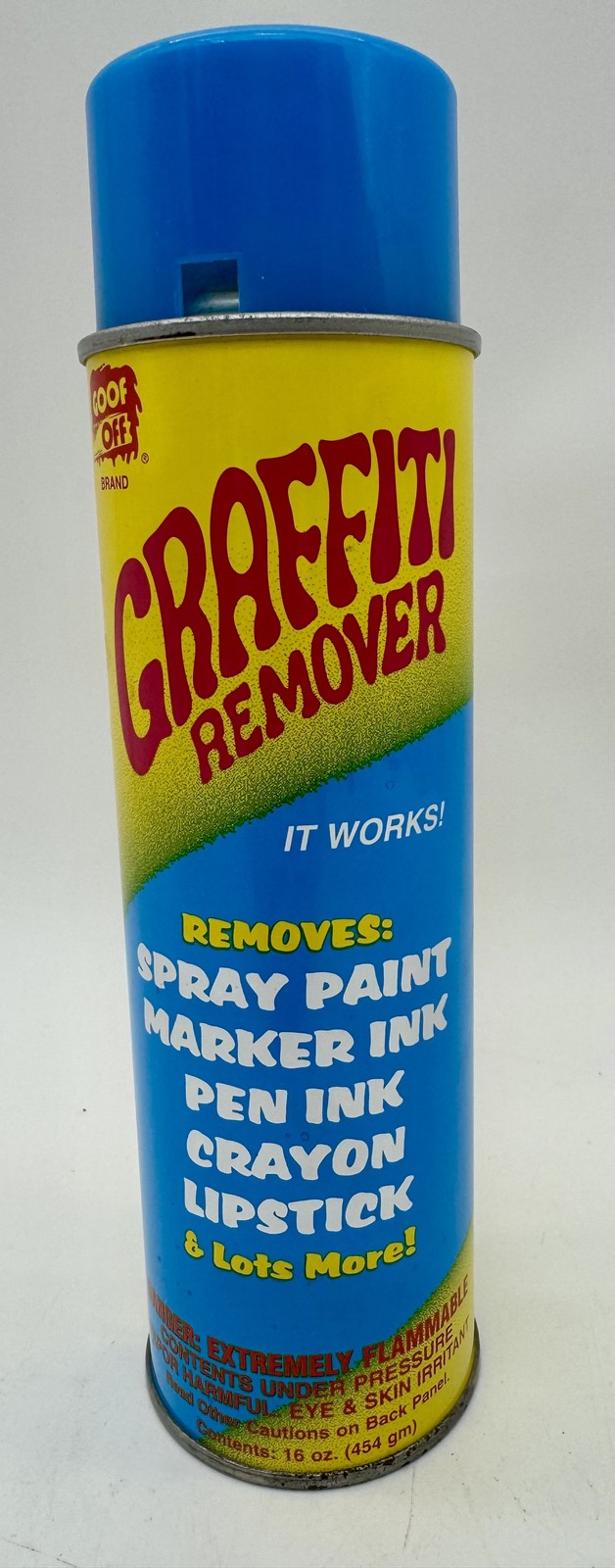 Vintage Goof Off Graffiti Remover Spray Paint Ink Crayon Lipstick Cleaner 16oz