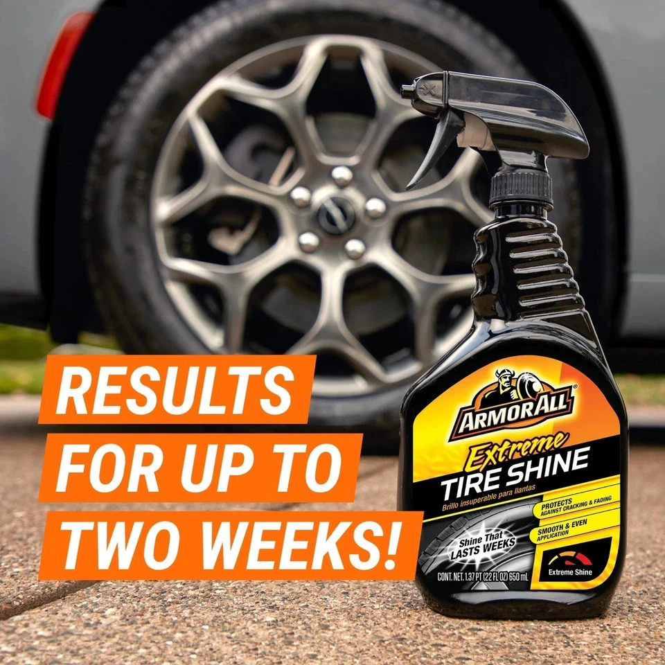 On Sale,Armor All Extreme Tire Shine Spray for Car Detailing, 22 fl oz Bottle​