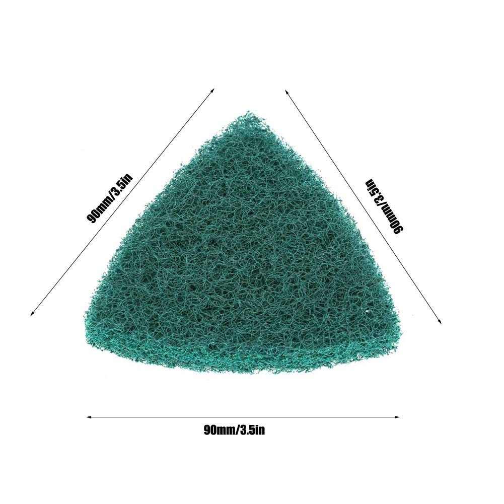 5 PCS 13mm Triangle Scouring Pads 240 Grit Polishing Grinding 3.5×3.5×3.5″