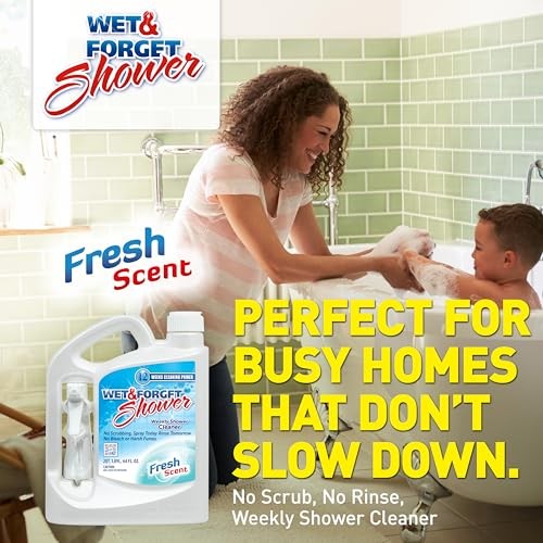 Wet & Forget Shower Cleaner Spray 64oz No-Scrub Weekly Bathroom Soap Scum Remove