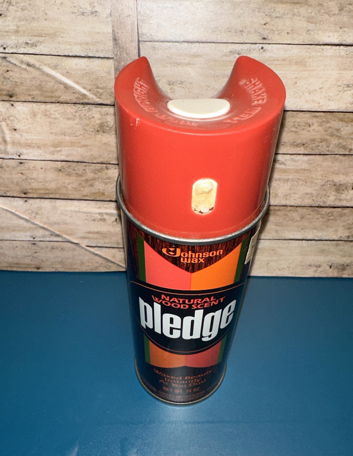 Johnson wax Pledge Furniture Wax Dust Clean Spray Can VTG 70s 1979 TV movie prop