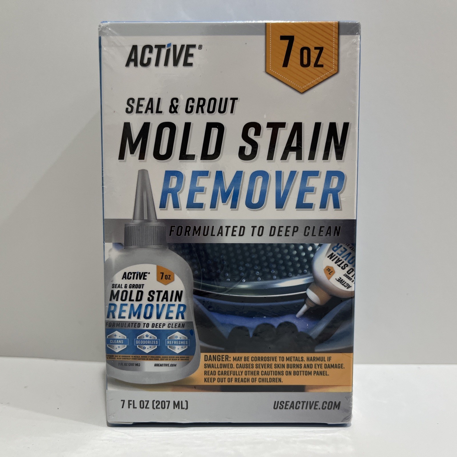 Active Mold Stain Remover Cleaner Seal Grout Deep Clean Heavy Duty Cleaner 7oz